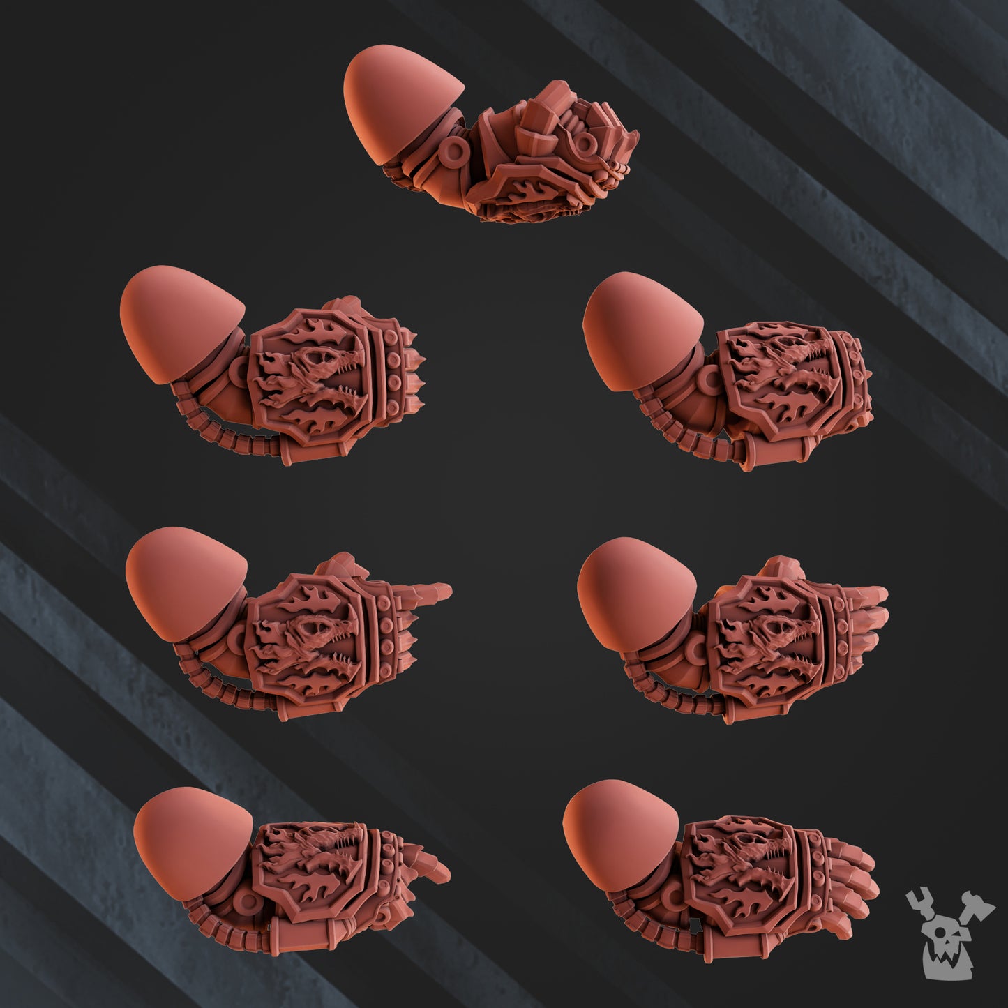 Volcano Armor Bits | Fire Lizards | Dakka Dakka Store