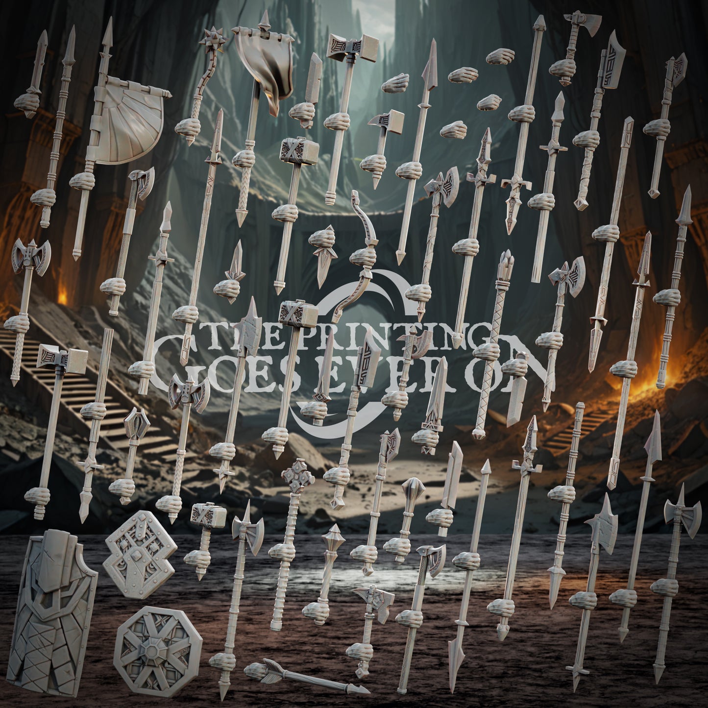 Bits - Dwarven Weapons | Tales of the Deep | MESBG | The Printing Goes Ever On