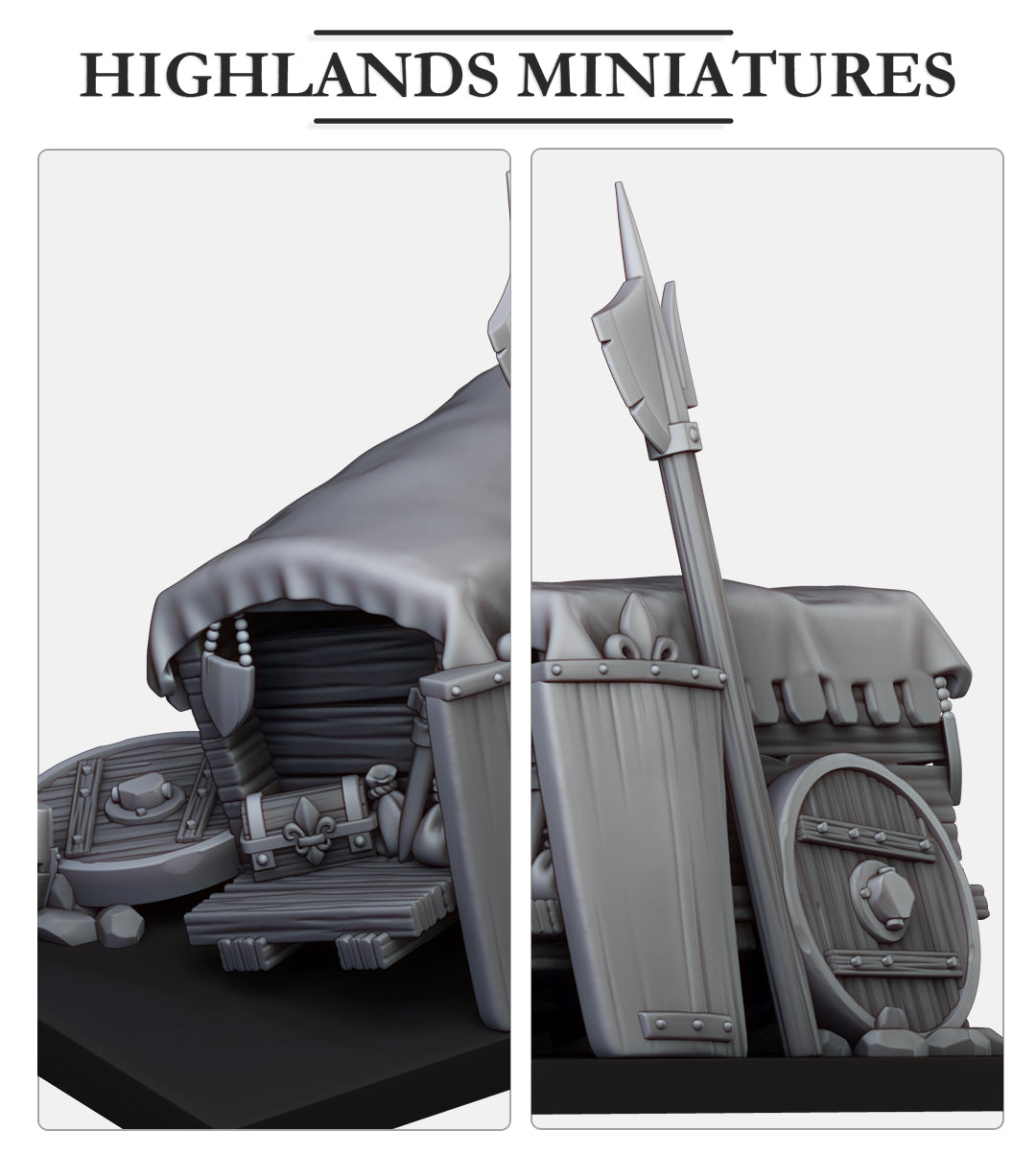 Gallia Filler - Weapons Cart | Gallia, the Medieval Kingdom | Highlands Miniatures