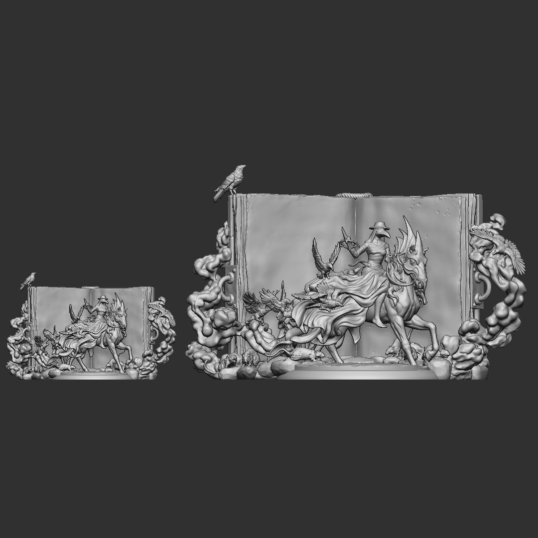 Plague and the Eternal Tome Diorama - dimensions sheet