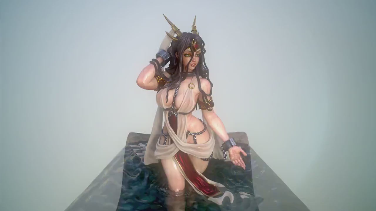 Regal Bathing Elf | Clothed or Nude | Resin 3D Printed Pinup | Ronin Arts Workshop