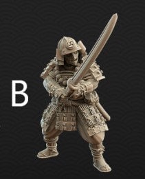 Samurai Swordsmen | Resin 3D Printed Miniatures | Kyoushuneko | Table Top Gaming | RPG | D&D | Pathfinder