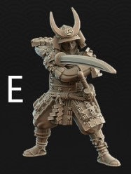 Samurai Swordsmen | Resin 3D Printed Miniatures | Kyoushuneko | Table Top Gaming | RPG | D&D | Pathfinder