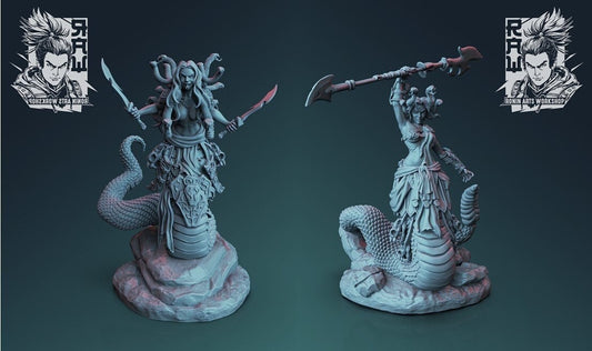 Medusa | Gorgon | Resin 3D Print | Miniature | Nude | Sexy | DnD Boss | Pathfinder