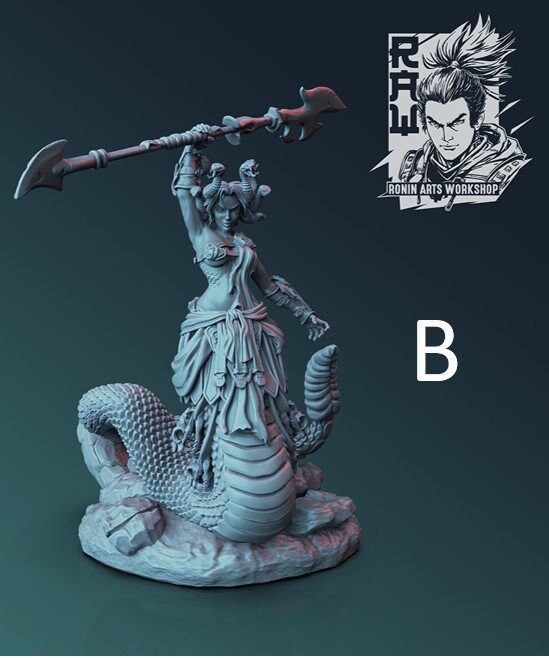 Medusa | Gorgon | Resin 3D Print | Miniature | Nude | Sexy | DnD Boss | Pathfinder