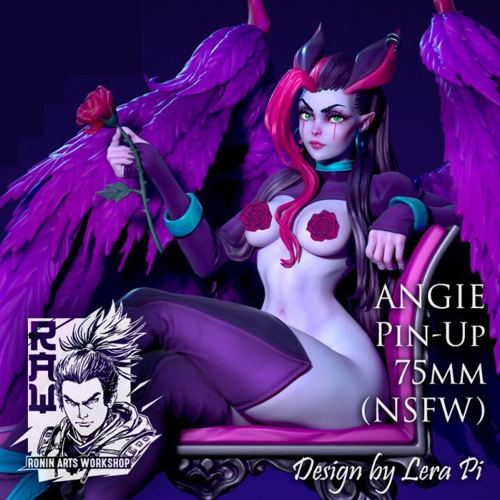 Succubus | Resin 3D Printed Pinup | Ronin Arts Workshop