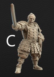 Samurai Swordsmen | Resin 3D Printed Miniatures | Kyoushuneko | Table Top Gaming | RPG | D&D | Pathfinder