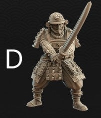 Samurai Swordsmen | Resin 3D Printed Miniatures | Kyoushuneko | Table Top Gaming | RPG | D&D | Pathfinder