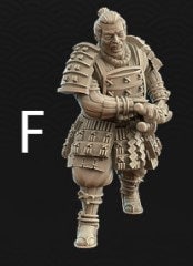 Samurai Swordsmen | Resin 3D Printed Miniatures | Kyoushuneko | Table Top Gaming | RPG | D&D | Pathfinder