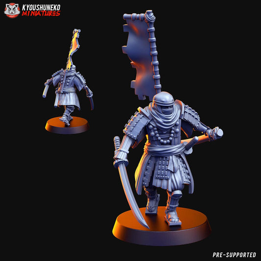 Japanese Sohei Monk Daimyo | Resin 3D Printed Miniatures | Kyoushuneko | Table Top Gaming | RPG | D&D | Pathfinder