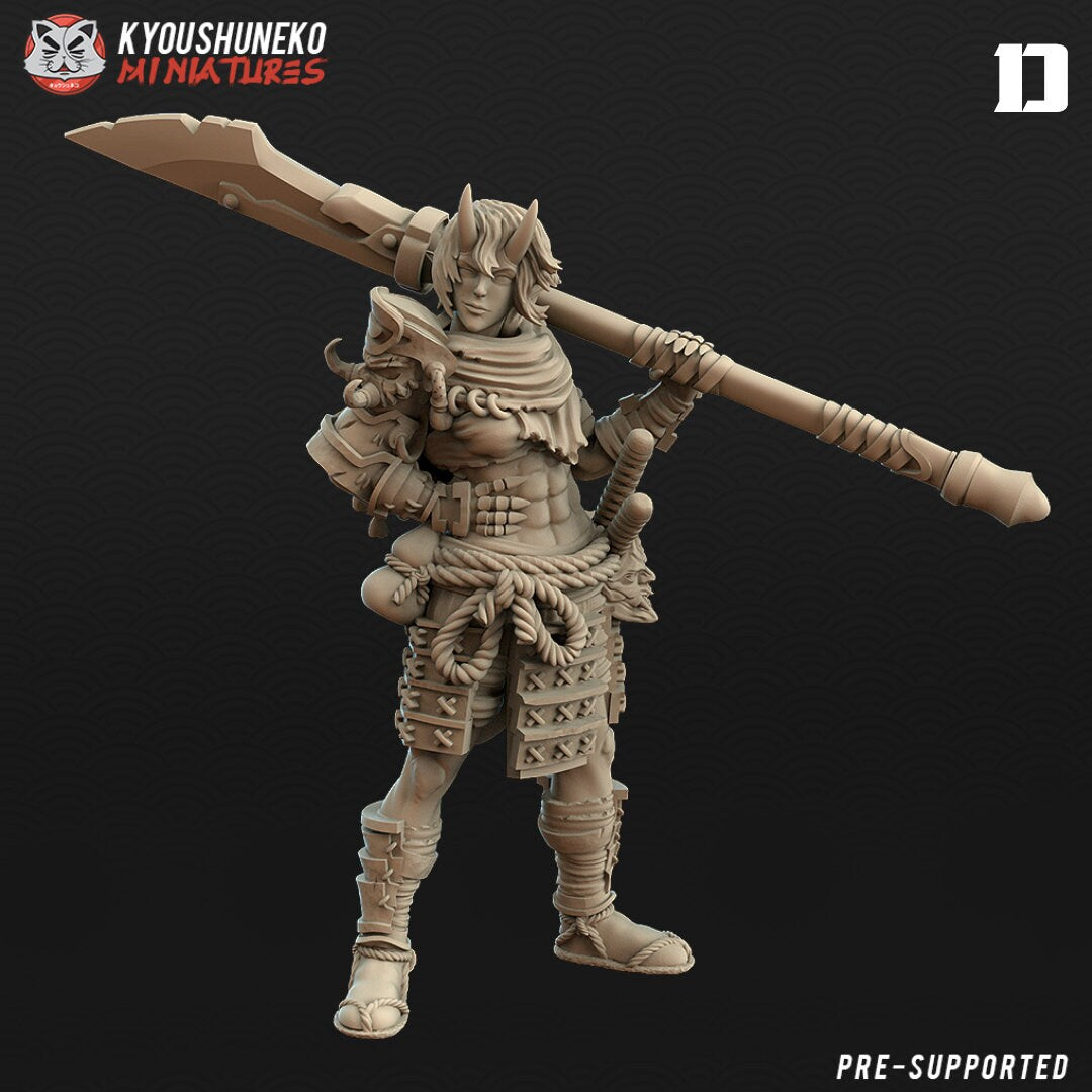 Japanese Oni | 6x Options | Big Resin 3D Printed Miniatures | Kyoushuneko | Table Top Gaming | RPG | D&D | Pathfinder