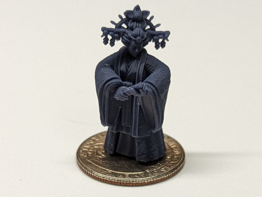 Japanese Geisha | Empress | Resin 3D Printed Miniatures | Kyoushuneko | Table Top Gaming | RPG | D&D | Pathfinder