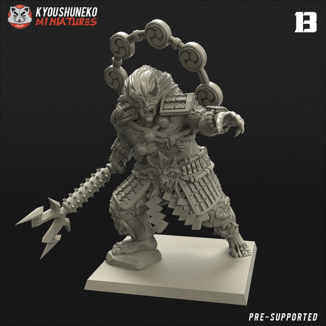 Japanese Oni | 6x Options | Big Resin 3D Printed Miniatures | Kyoushuneko | Table Top Gaming | RPG | D&D | Pathfinder