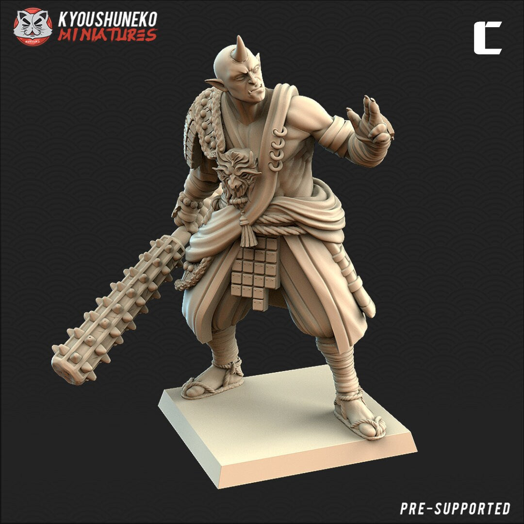 Japanese Oni | 6x Options | Big Resin 3D Printed Miniatures | Kyoushuneko | Table Top Gaming | RPG | D&D | Pathfinder