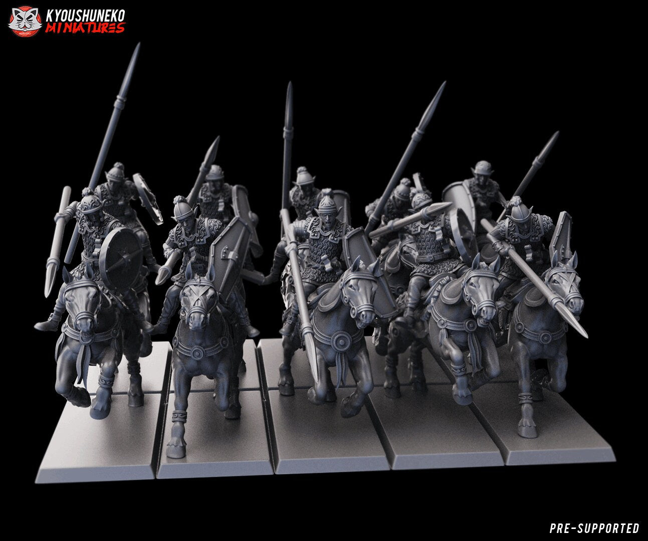 Glade Riders (Gaelic Wood Elves) | Resin 3D Printed Miniatures | Kyoushuneko | Table Top Gaming | RPG | D&D | Pathfinder