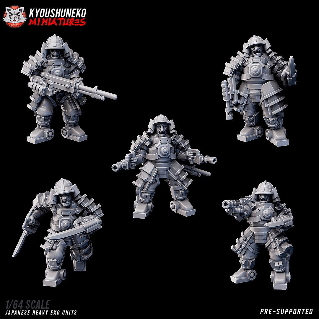 WW2 Japanese Heavy Exo Units | Resin 3D Printed Miniature | Kyoushuneko
