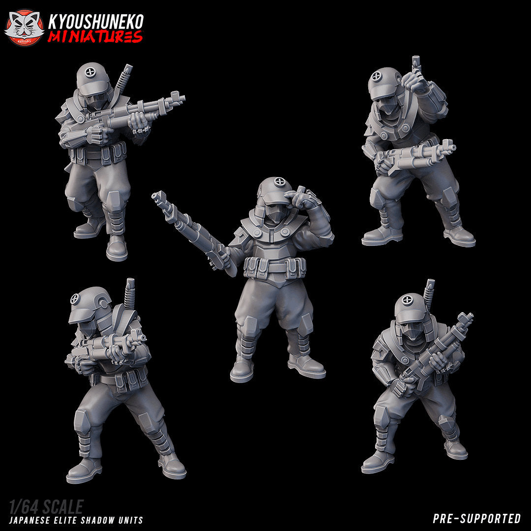 WW2 Japanese Elite Shadow Units | Resin 3D Printed Miniature | Kyoushuneko
