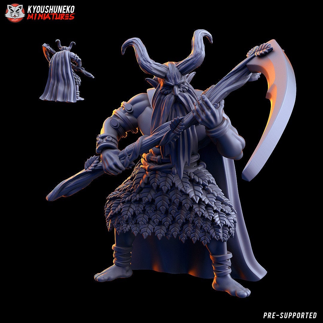 Elder Druid (Gaelic Wood Elves) | Resin 3D Printed Miniature | RPG | DND | Kyoushuneko