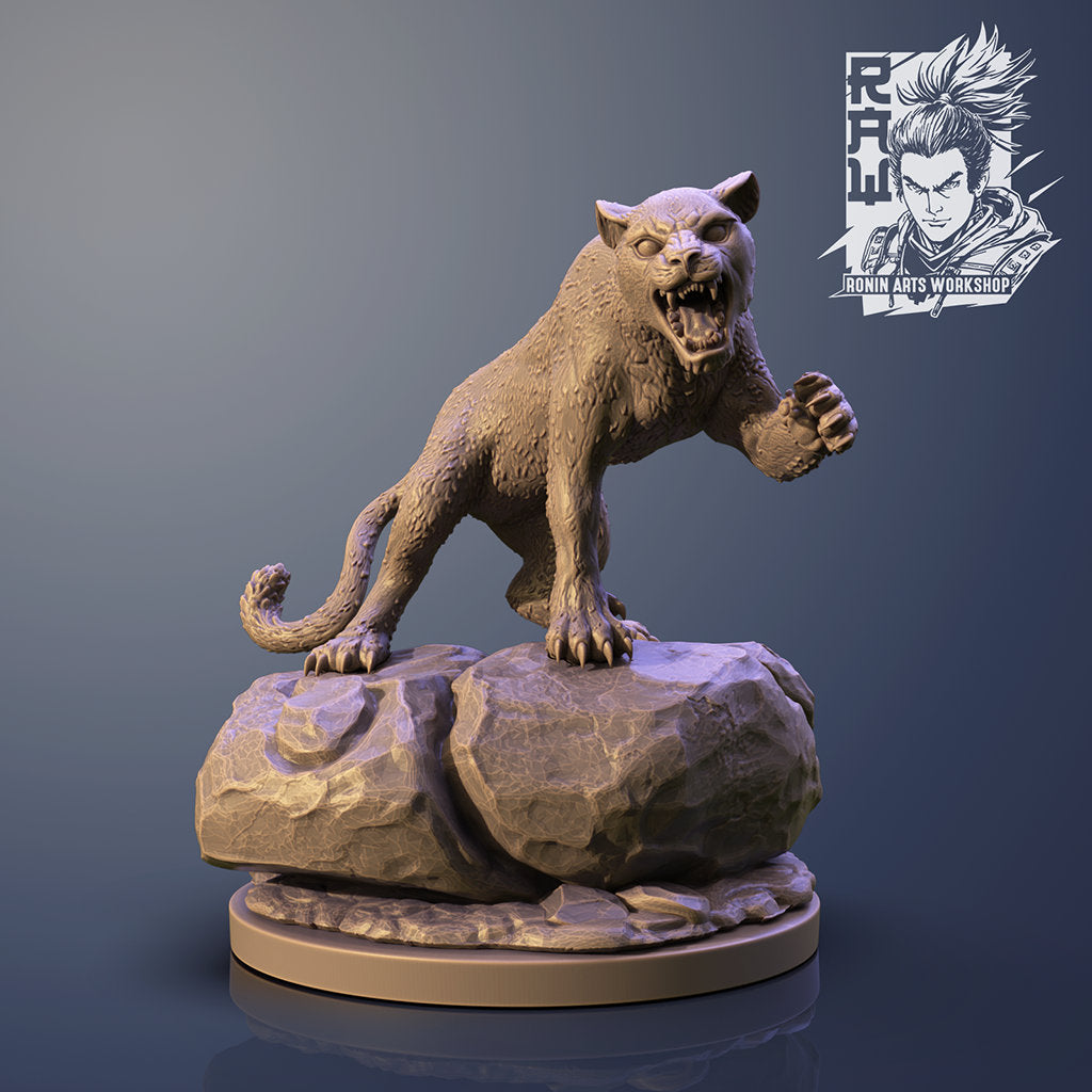 RPG Lions and Panthers | Resin 3D Print | Ronin Arts Workshop
