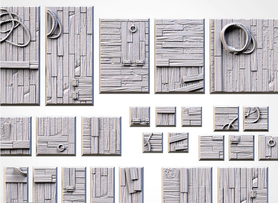 Wooden Floor Bases (Square) | 8K Resin | Txarli Factory