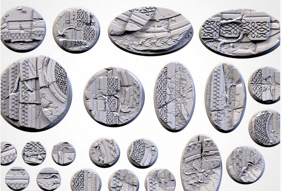Ancestral Ruins Bases (Round) | 8K Resin | Txarli Factory