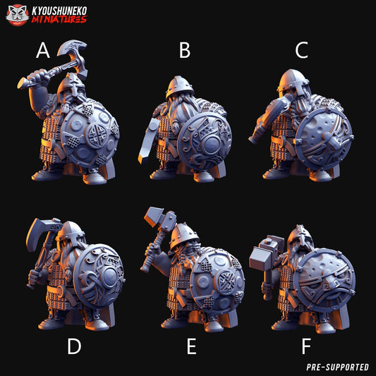 Dwarf Ironbreakers | Resin 3D Printed Miniatures | Kyoushuneko | Table Top Gaming | RPG | D&D | Pathfinder
