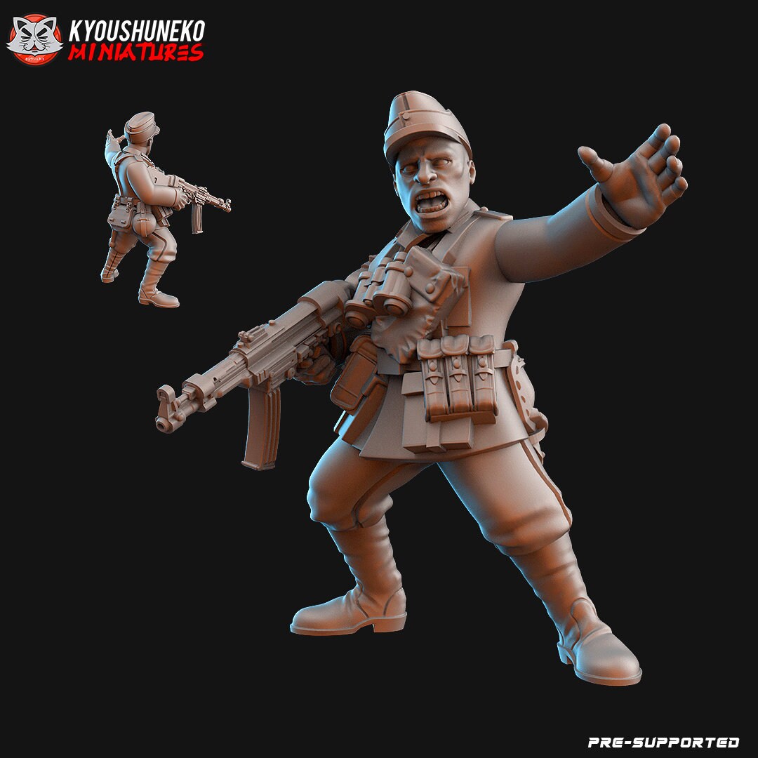 WW2 German Squad Leader | Resin 3D Printed Miniature | Kyoushuneko