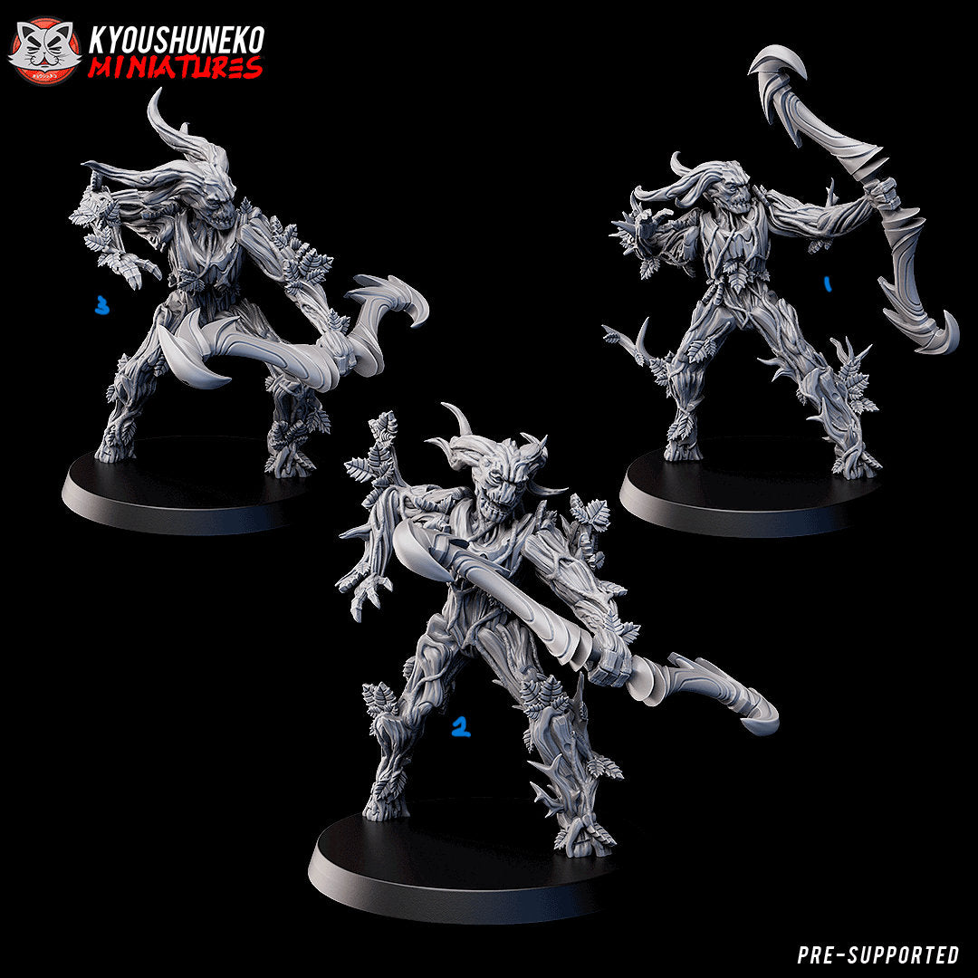Sylvan Hunters (Gaelic Wood Elves) | Treant Monstrous Infantry | Resin 3D Printed Miniatures | Kyoushuneko
