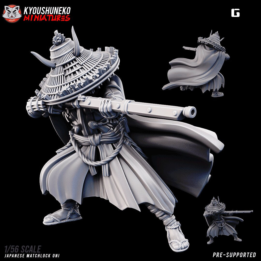 Japanese Oni | 6x Options | Big Resin 3D Printed Miniatures | Kyoushuneko | Table Top Gaming | RPG | D&D | Pathfinder