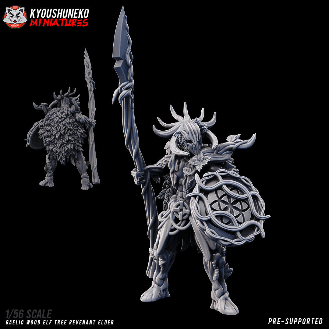 Tree Revenant Elder (Gaelic Wood Elves) | Resin 3D Printed Miniatures | Kyoushuneko | Table Top Gaming | RPG | D&D | Pathfinder