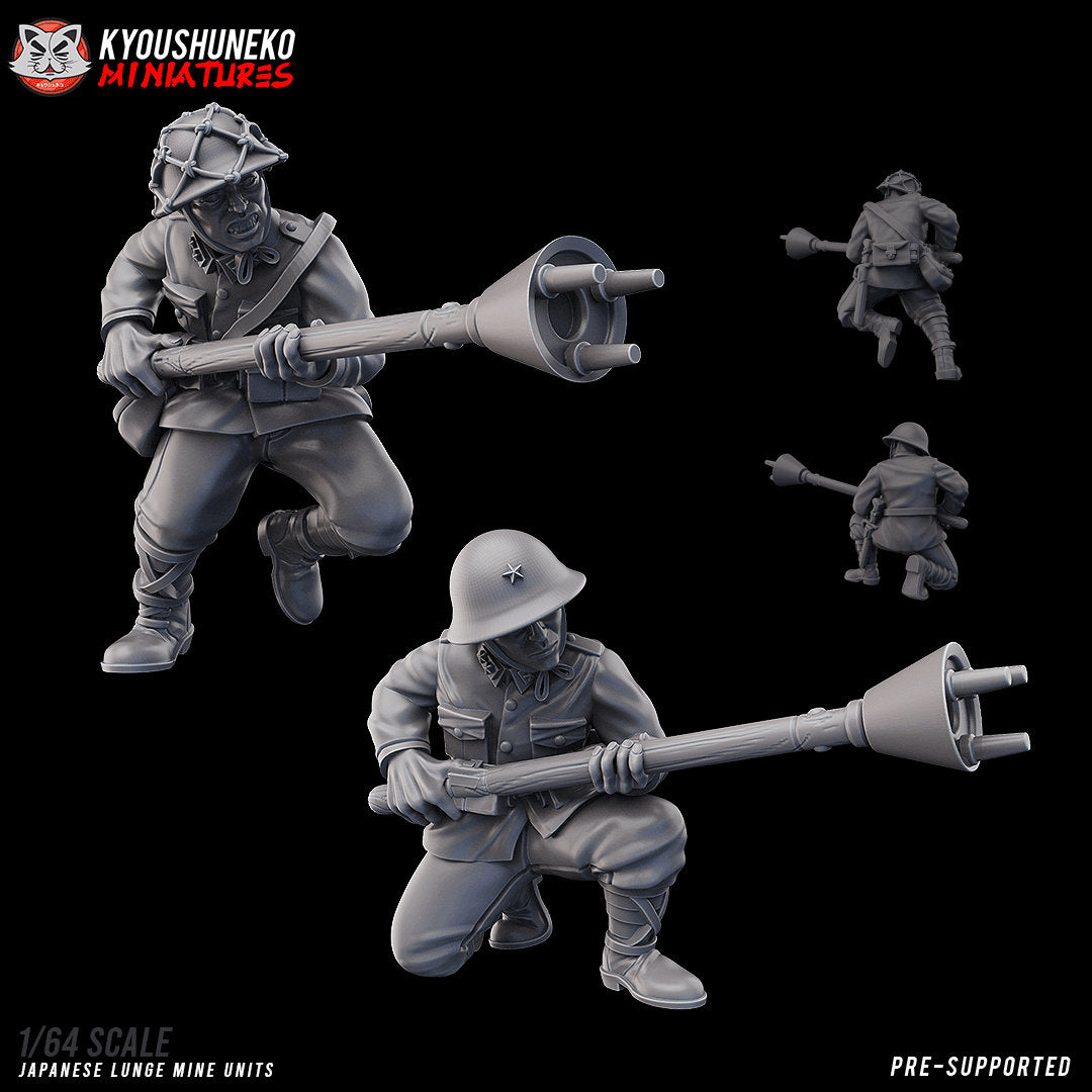 WW2 Japanese Lunge Mine Units | Resin 3D Printed Miniature | Kyoushuneko