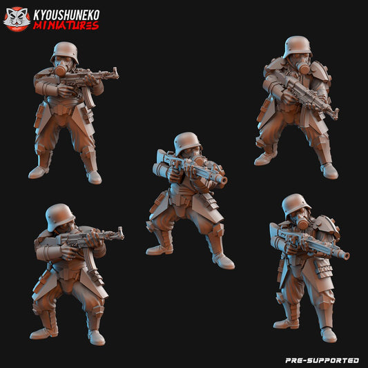 WW2 German Heavy Commando Unit | Resin 3D Printed Miniature | Kyoushuneko