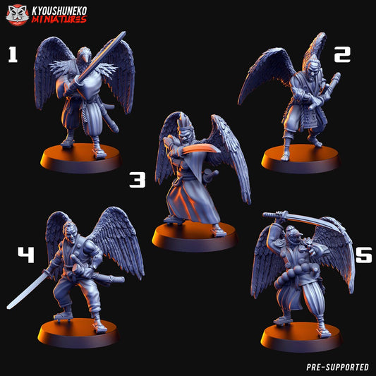 Japanese Tengu | Resin 3D Printed Miniatures | Kyoushuneko | Table Top Gaming | RPG | D&D | Pathfinder