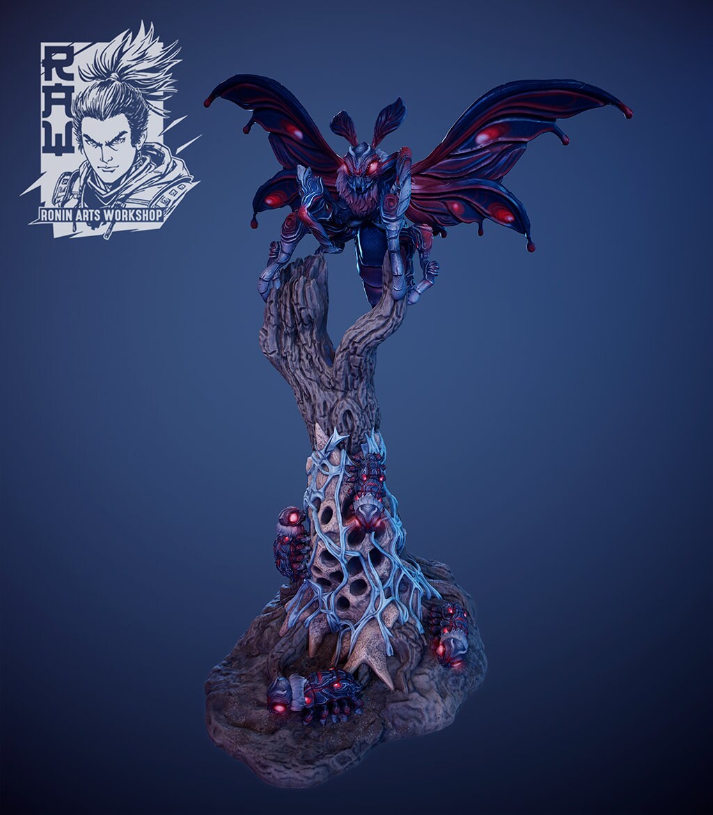 Heralds Of Light - Radiant Matron | Moth Mother | 35mm Scale | Resin 3D Printed Miniature | Ronin Arts Workshop