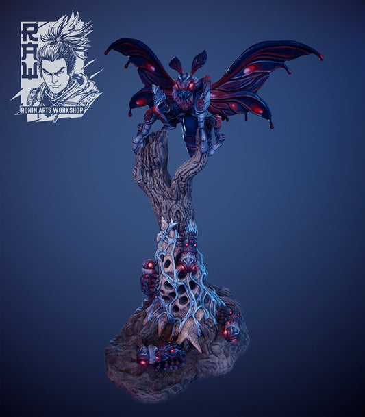 Heralds Of Light - Radiant Matron | Moth Mother | 35mm Scale | Resin 3D Printed Miniature | Ronin Arts Workshop