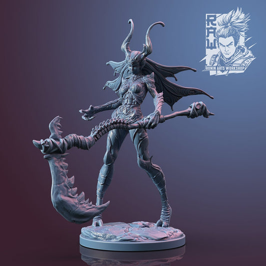 Heralds Of Light - Siraj | Moth Female | 35mm Scale | Resin 3D Printed Miniature | Ronin Arts Workshop