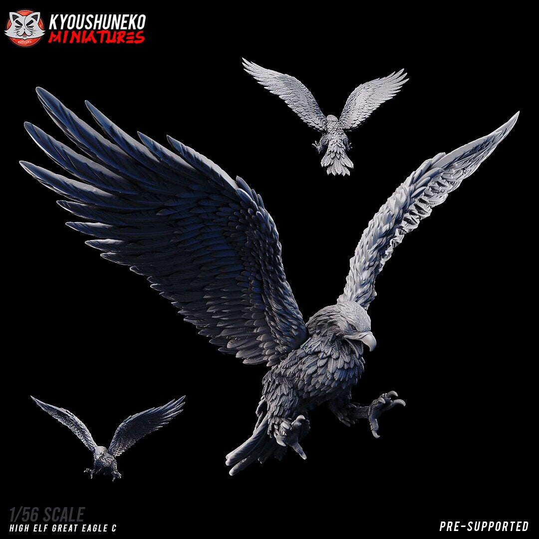 Great Eagles | High Elves | Resin 3D Printed Miniatures | Kyoushuneko | Table Top Gaming | RPG | D&D | Pathfinder