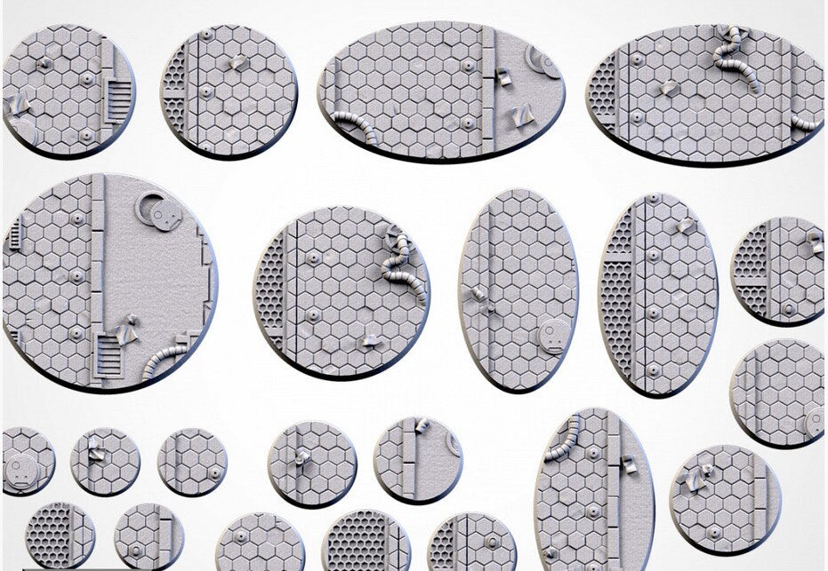 Sci Fi City / Cyberpunk Bases (Round) | 8K Resin | Txarli Factory
