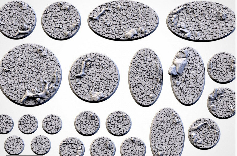 Cracked Desert Bases (Round) | 8K Resin | Txarli Factory
