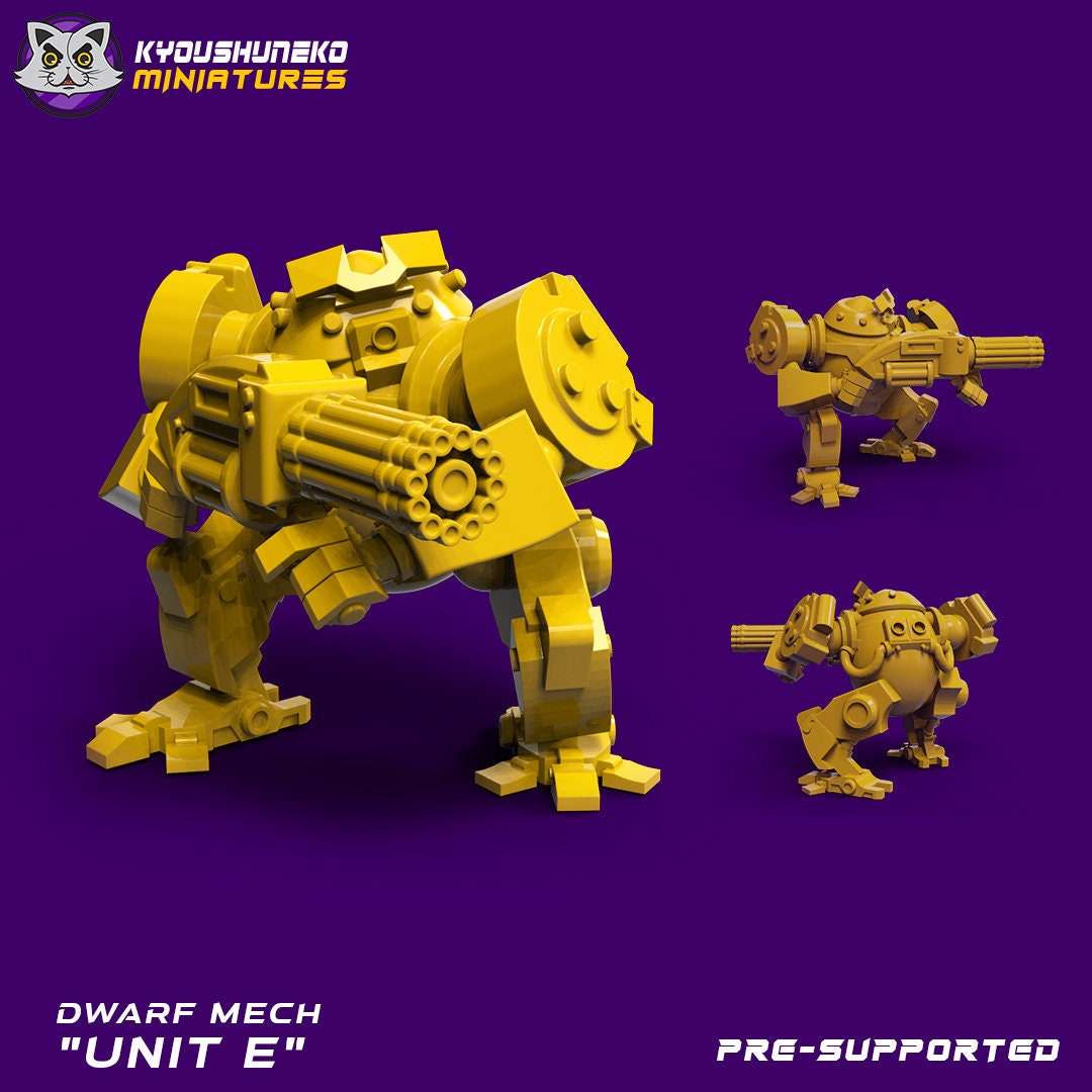 Dwarf Mechs | 5 Options | Space Dwarfs / Squats / League of Votann | Resin 3D Printed Miniature | Kyoushuneko
