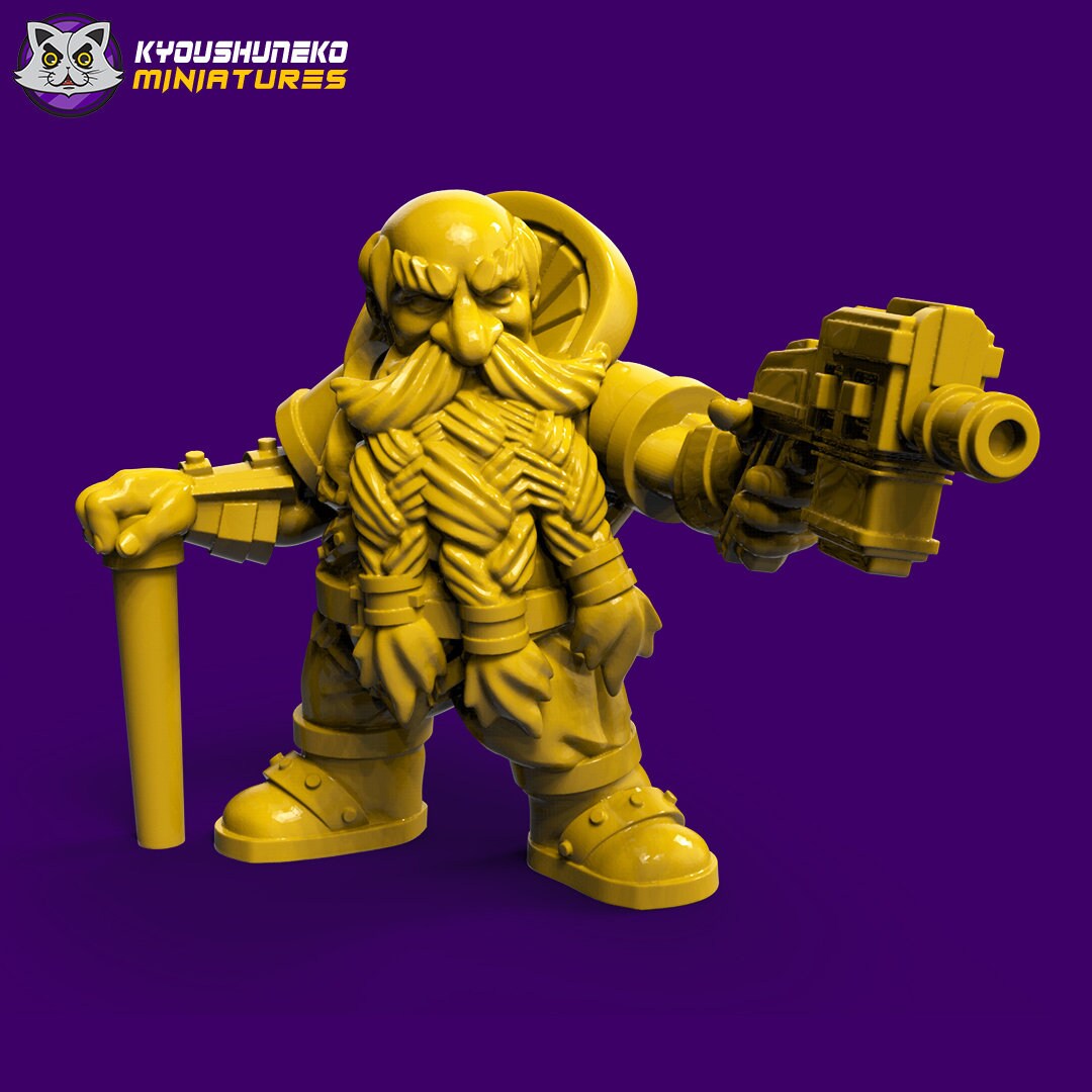 Living Ancestor | Space Dwarfs / Squats / League of Votann | Resin 3D Printed Miniature | Kyoushuneko