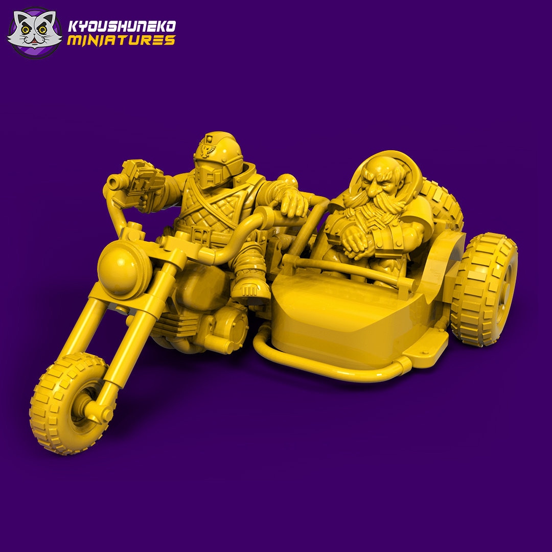 Guild Trike with Living Ancestor | Space Dwarfs / Squats / League of Votann | Resin 3D Printed Miniature | Kyoushuneko