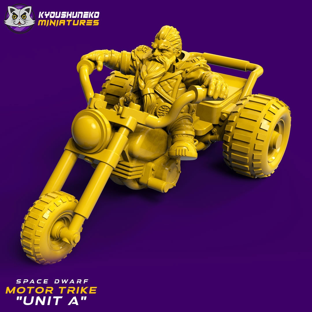 Guild Trike | Space Dwarfs / Squats / League of Votann | Resin 3D Printed Miniature | Kyoushuneko