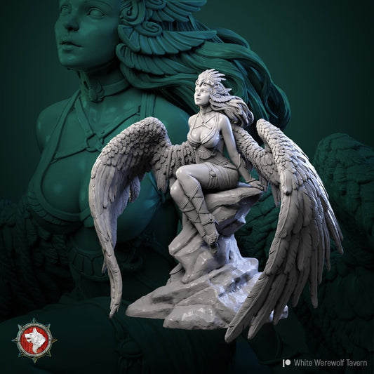 Dark Angel | Multiple Scales | Resin 3D Printed Miniature | White Werewolf Tavern | RPG | D&D | DnD