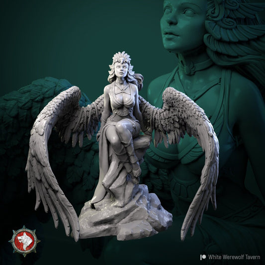 Dark Angel | Multiple Scales | Resin 3D Printed Miniature | White Werewolf Tavern | RPG | D&D | DnD