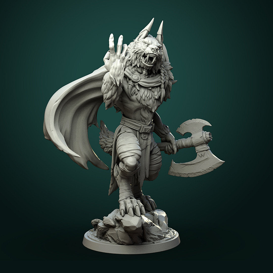 Karrash the Forest Shadow | Werewolf | Resin 3D Printed Miniature | White Werewolf Tavern