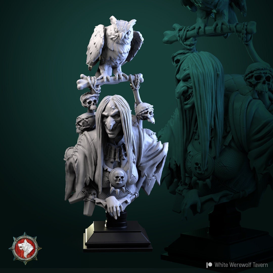 Ruth Braineater | Bust | Resin 3D Printed Miniature | White Werewolf Tavern