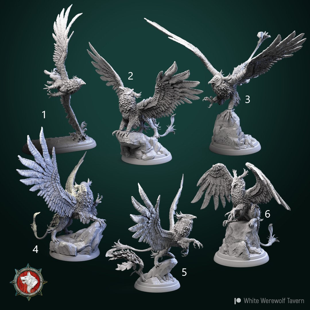 Griffons | Resin 3D Printed Miniature | White Werewolf Tavern