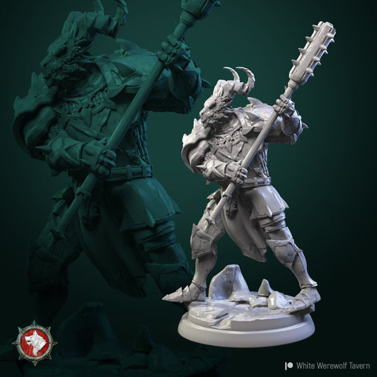 Dragonborn Knights | Resin 3D Printed Miniature | White Werewolf Tavern
