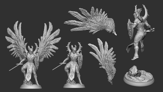 Celestial Knights | Multiple Scales | Resin 3D Printed Miniature | White Werewolf Tavern